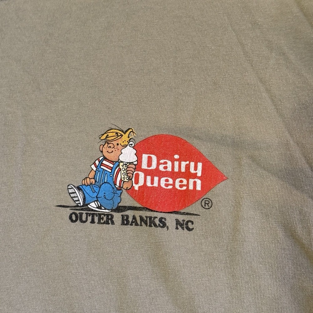 Dairy Queen Dennis The Menace Shirt Anvil Double Stitch Sleeve XL Outer Banks NC